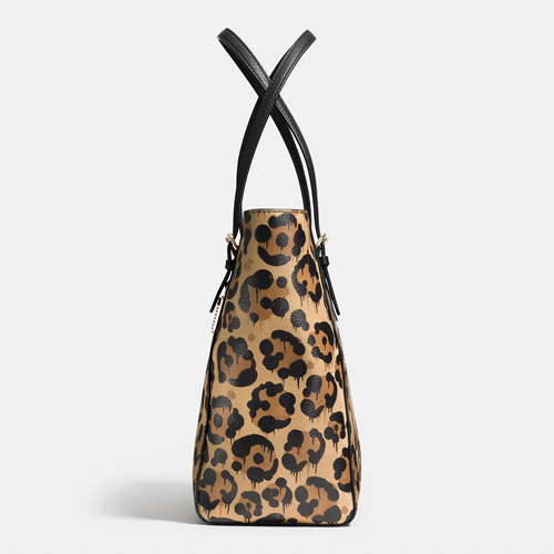 Coach Outlet Turnlock Tote In Wild Beast Print Leather